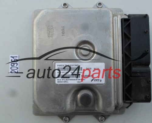 MOTORSTEUERGERÄT ECU STEUERGERAT FIAT PANDA 1.3 75HP MJD 8F2.B2, MJD8F2B2, 51896811