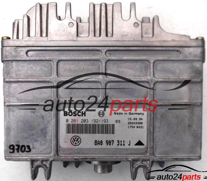 MOTORSTEUERGERÄT ECU STEUERGERAT SEAT TOLEDO CORDOBA, 1.6, BOSCH 0261203192/193, 8A0907311J 