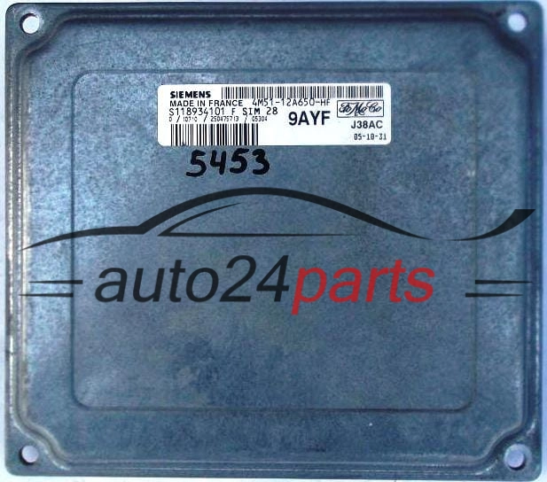 KOMPUTER STEROWNIK SILNIKA FORD FOCUS FIESTA SIEMENS S118934101 F