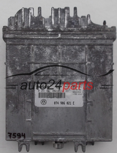 CENTRALINA DO MOTORE VW VOLKSWAGEN LT 2.5 TDI AHD BOSCH 0 281 001 452/453, 0281001452, 074 906 021 E, 074906021E