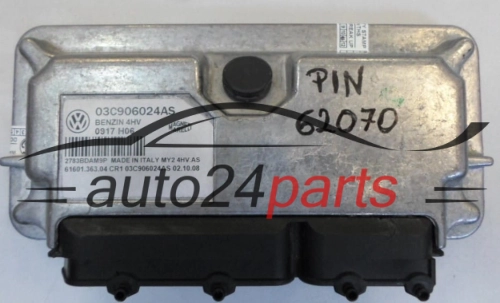 MOTORSTEUERGERÄT ECU STEUERGERAT VOLKSWAGEN SEAT IBIZA 1.4 Magneti Marelli MY2 4HV.AS,  03C 906 024 AS,  61601.363.04