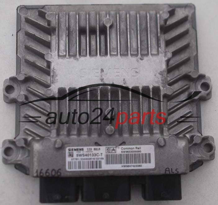 CENTRALINA DO MOTORE PEUGEOT 307 2.0 HDI SIEMENS 5WS40133C-T, 5WS40133CT, SID 801A SW9653059580 HW9647423380