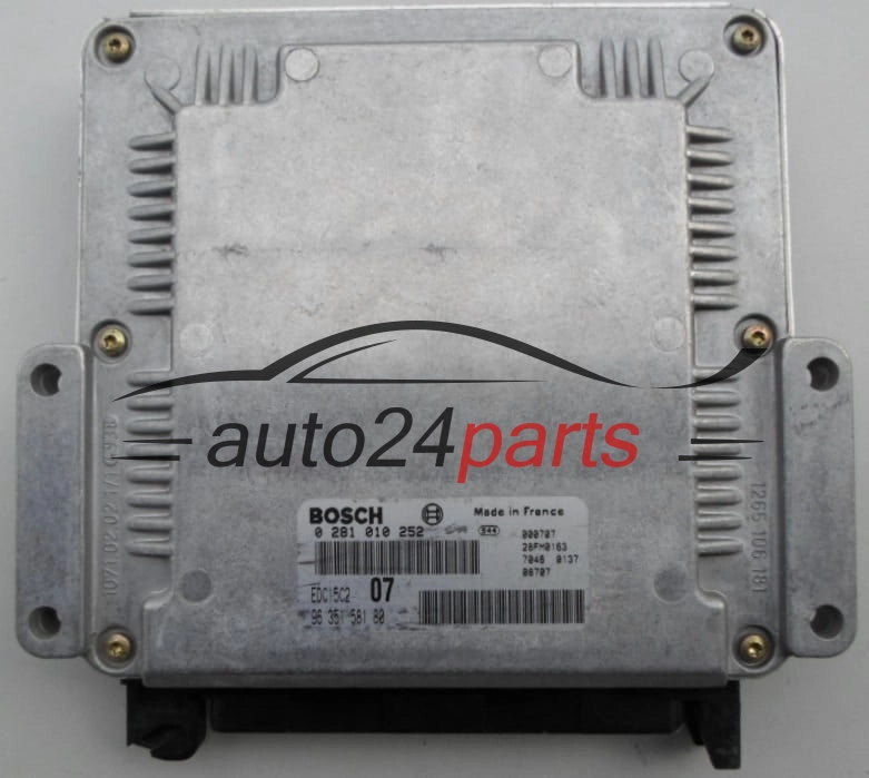 ECU ENGINE CONTROLLER PEUGEOT 307 2.0 HDI BOSCH 0 281 010 252,  96 351 581 80