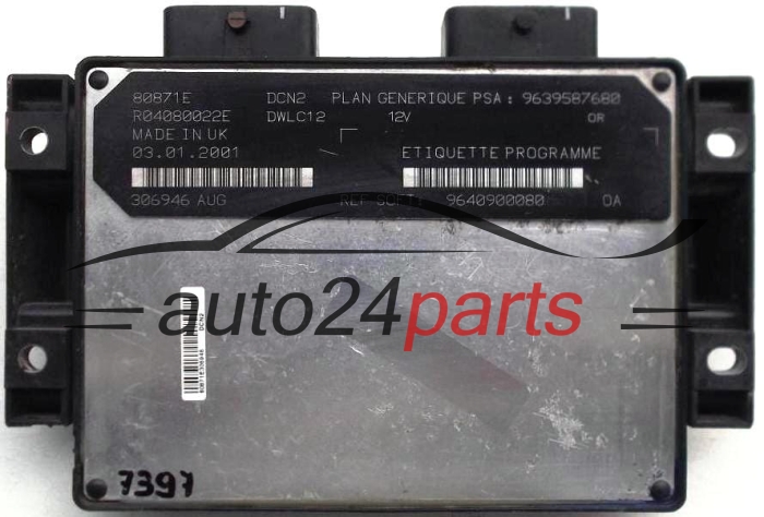 KOMPUTER STEROWNIK SILNIKA PEUGEOT 306 RENAULT R04080022E, D, 9639587680, 9640900080