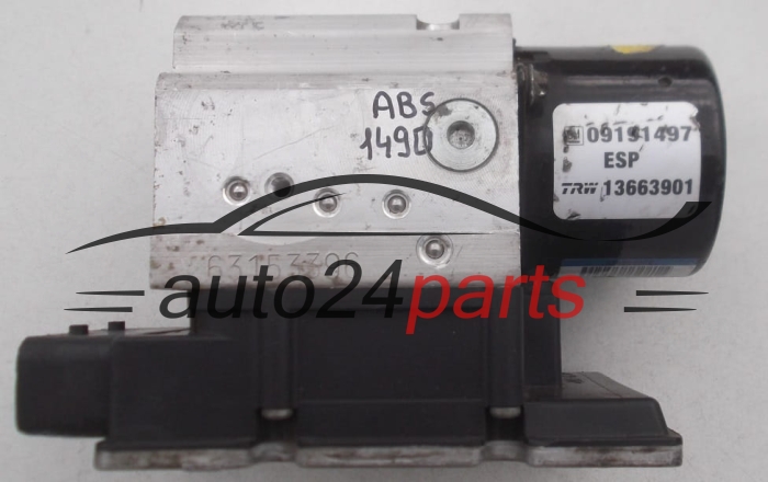ABS POMPA I STEROWNIK OPEL VECTRA C SIGNUM GM 09191497, TRW 13663901, 13509201M, 13663901, 54084696A