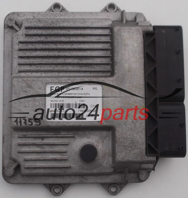 CENTRALINA DO MOTORE OPEL CORSA 1.3 JTD 55190814, MJD 6J0.C3, MJD6J0C3