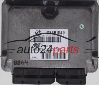 ECU CENTRALITA DE MOTOR VW VOLKSWAGEN POLO 1.4, 036 998 034 D, 036998034D, 61600.437.12, 6160043712, CR1 MY2 240 03 