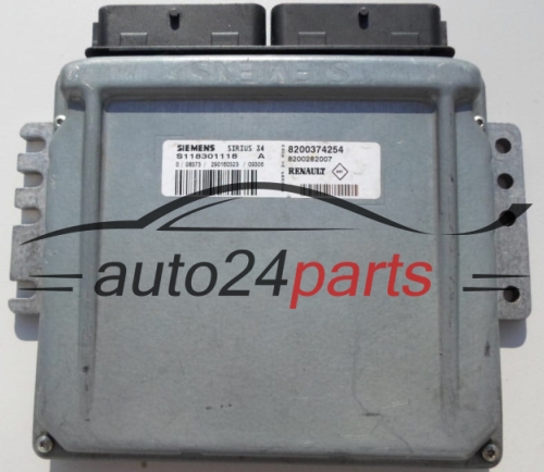 ECU ENGINE CONTROLLER RENAULT CLIO 1.2 SIEMENS S118301118 A,  8200374254