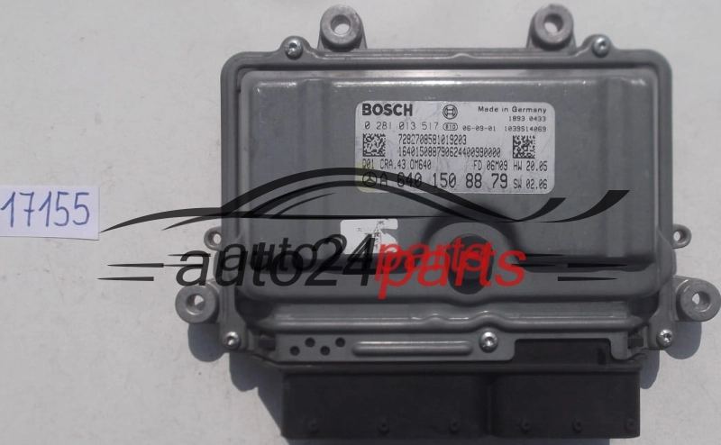 CALCULATEUR MOTEUR MERCEDES W169 A180 W245 B180 BOSCH 0 281 013 517, 0281013517, A 640 150 88 79, A6401508879, 6401508879 