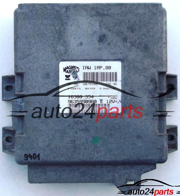MOTORSTEUERGERÄT ECU STEUERGERAT PEUGEOT 206 1.1 MAGNETI MARELLI IAW 1AP.80,  16300.354, 16300354, 9635990980 E