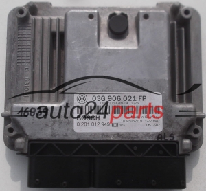 Μονάδα Ελέγχου Κινητήρα VW VOLKSWAGEN GOLF 2.0 TDI BOSCH 0 281 012 949, 0281012949, 03G 906 021 FP, 03G906021FP