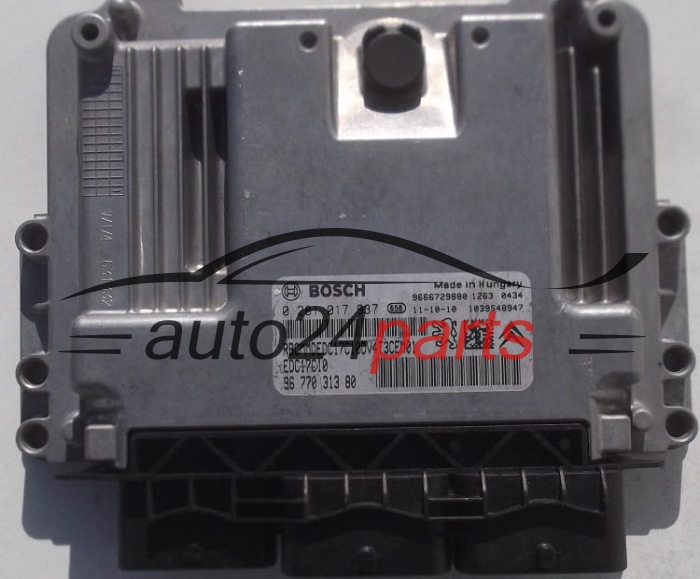 Μονάδα Ελέγχου Κινητήρα PEUGEOT 206 1.6 HDI BOSCH 0 281 017 937, 0281017937, 96 770 313 80, 9677031380, EDC17C10 