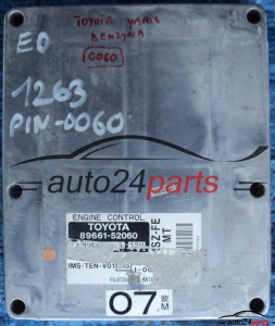 ECU ENGINE CONTROLLER TOYOTA YARIS 1.0 1SZ-FE 89661-52060