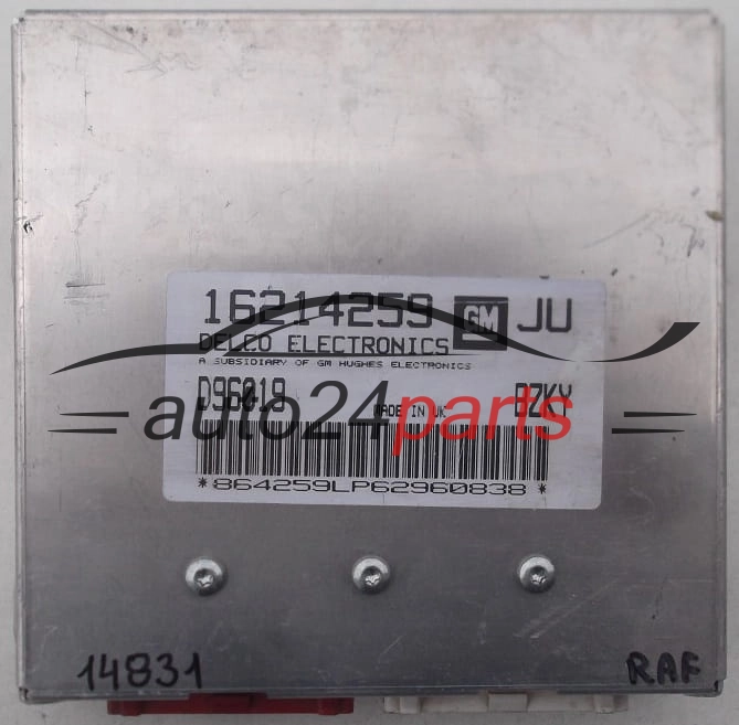 CENTRALINA MOTORE OPEL ASTRA 1.6 X16XE DELCO 16214259 JU, 16214259JU, D96019, CDJF, BZKY, CKYH