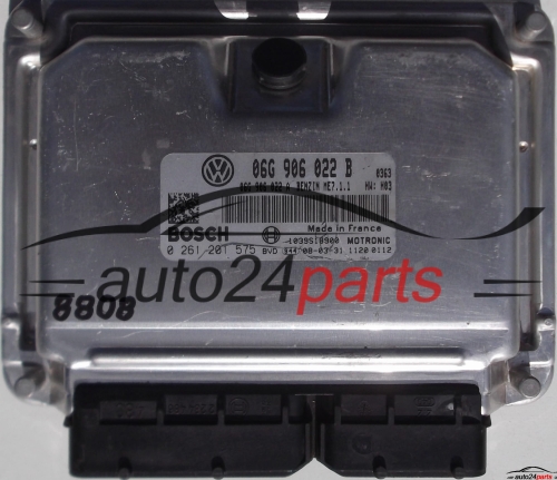ECU ENGINE CONTROLLER VW VOLKSWAGEN TOURAN 2.0, BOSCH 0 261 201 575, 0261201575, 06G 906 022 B, 06G906022B, ME7.1.1