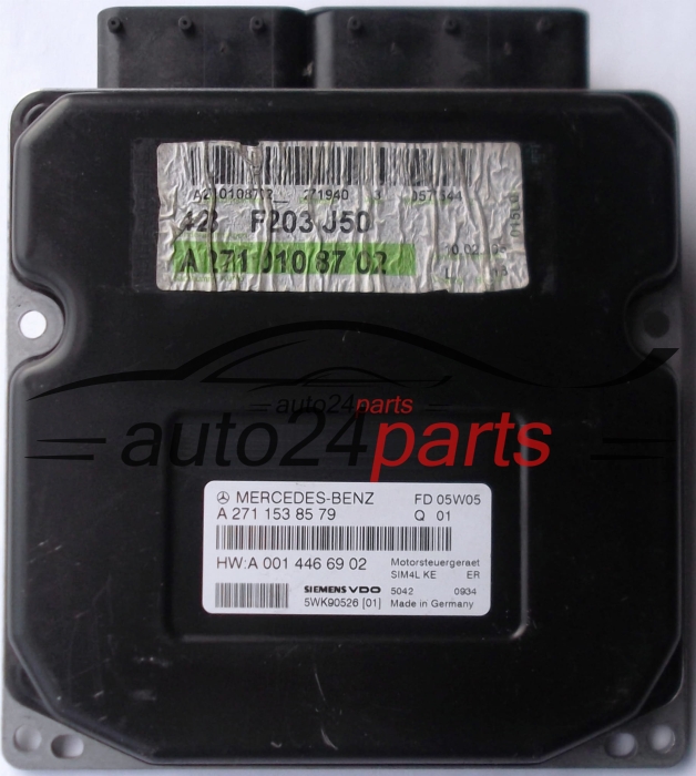 MOTORSTEUERGERÄT ECU STEUERGERAT MERCEDES W209 CLK200 2.0 E A2711538579 SIEMENS SIM4L KE 5WK90526, 2711538579, A2710108702