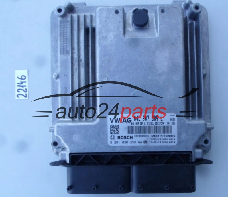 Μονάδα Ελέγχου Κινητήρα AUDI A4 2.0 TDI BOSCH 0 281 030 258, 0281030258, 04L 907 309 L, 04L907309L, EDC17C74