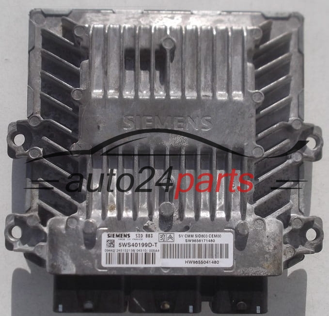 Μονάδα Ελέγχου Κινητήρα CITROEN PEUGEOT 2.0 HDI SIEMENS 5WS40199D-T, 5WS40199DT, SW9656171480, HW9655041480, SID803 