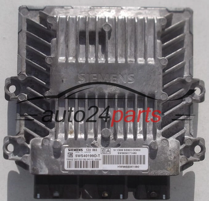 Μονάδα Ελέγχου Κινητήρα CITROEN PEUGEOT 2.0 HDI SIEMENS 5WS40199D-T, 5WS40199DT, SW9656171480, HW9655041480, SID803 