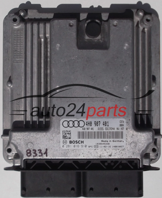 Μονάδα Ελέγχου Κινητήρα AUDI A8 3.0 TDI BOSCH 0 281 016 910,  4H0 907 401,  4G0907401, EDC17CP44