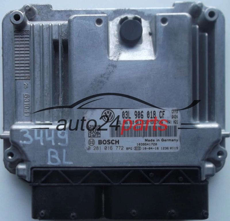 CENTRALINA MOTORE SKODA SUPERB 2.0 TDI 03L906018CF, 03L906018BR, BOSCH 0281016772