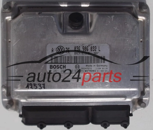 KOMPUTER STEROWNIK SILNIKA VW VOLKSWAGEN GOLF BORA 1.4 16V 036 906 032 L, 036906032L, BOSCH 0 261 207 189, 0261207189, 26SA7572, BENZIN ME7.5.10 3869 -  
