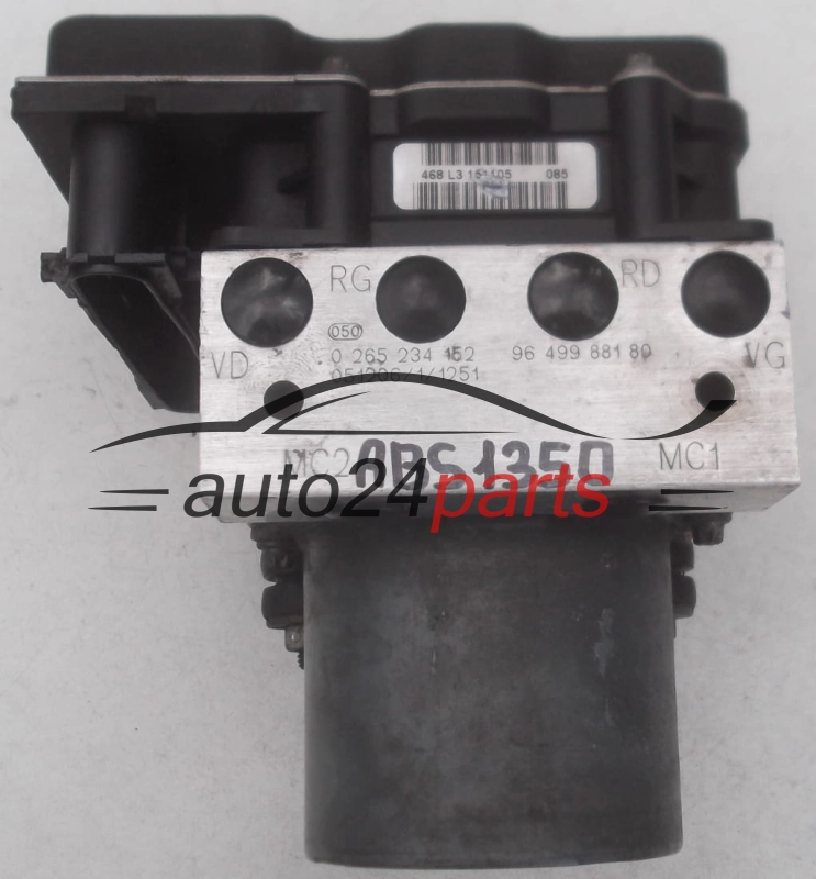 ABS POMPA I STEROWNIK PEUGEOT 307 BOSCH 0 265 234 152, 0265234152, 96 499 881 80, 9649988180,0265950374, 96 605 357 80, 9660535780 