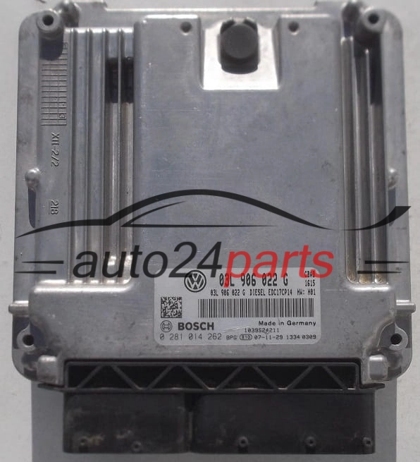 Μονάδα Ελέγχου Κινητήρα VOLKSWAGEN PASSAT 2.0 TDI BOSCH 0 281 014 262, 0281014262, 03L 906 022 G, 03L906022G, EDC17CP14