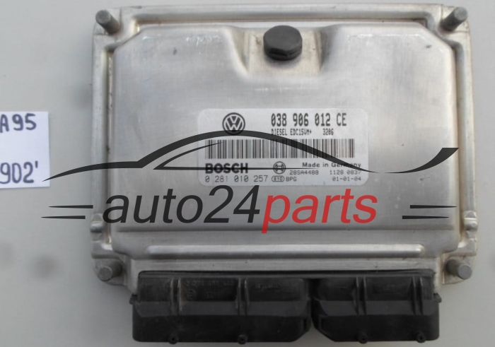 SKODA FABIA 1.9 SDI ASY 038906012CE, 038 906 012 CE, BOSCH 0 281 010 257, 0281010257, DIESEL EDC15UM+ 3206, 28SA4488 -