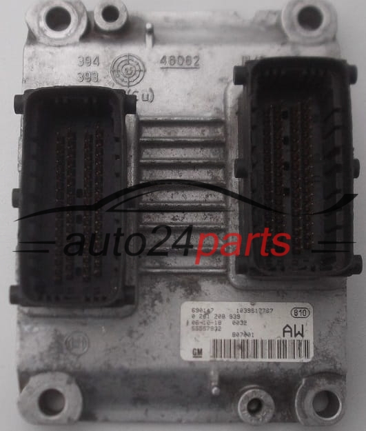 CALCULATEUR MOTEUR OPEL CORSA D 1.0 Z10XEP 55557932 AW, 55 557 932 AW, BOSCH 0261208939, 0 261 208 939, 55557935, 1232090, 12 32 090