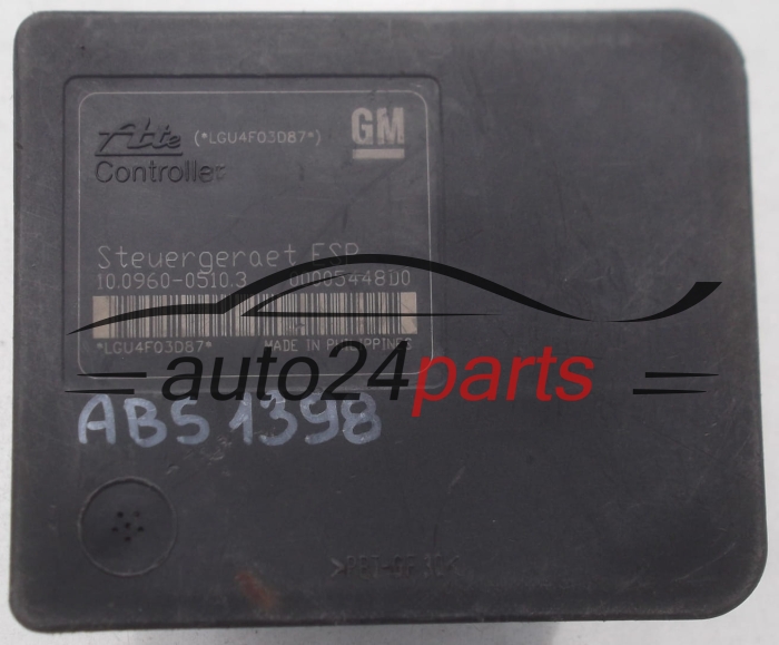 POMPE HYDRAULIQUE ET CALCULATEUR dABS OPEL ASTRA H ZAFIRA B  13 157 577 GX, 13157577, ATE 10.0206-0127.4, 10020601274, 10.0960-0510.3, 10096005103