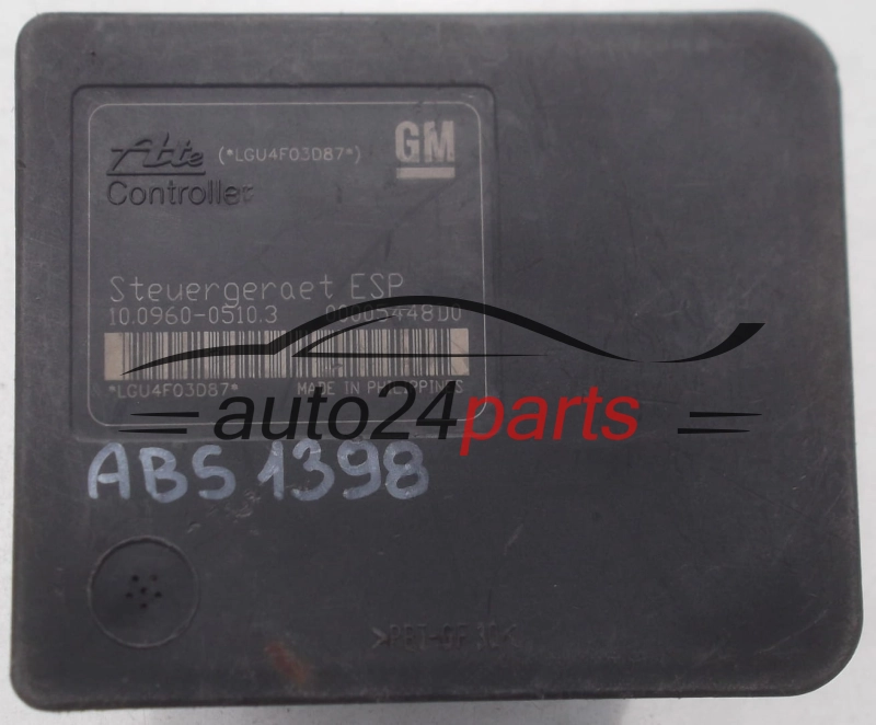 POMPE HYDRAULIQUE ET CALCULATEUR dABS OPEL ASTRA H ZAFIRA B  13 157 577 GX, 13157577, ATE 10.0206-0127.4, 10020601274, 10.0960-0510.3, 10096005103
