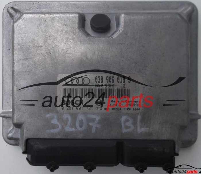 ECU CENTRALITA DE MOTOR AUDI A4 1.9 TDI AFN 038906018S, 038 906 018 S, BOSCH 0281001721