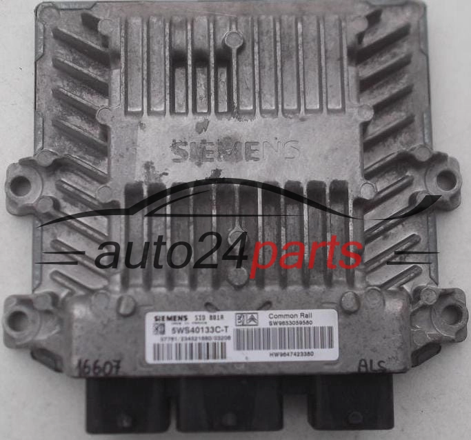 CENTRALINA DO MOTORE PEUGEOT 307 2.0 HDI SIEMENS 5WS40133C-T, 5WS40133CT, SID 801A SW9653059580 HW9647423380