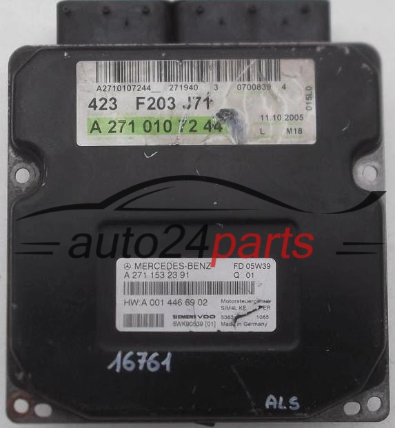 MOTORSTEUERGERÄT ECU STEUERGERÄT MERCEDES SIEMENS VDO 5WK90539 (01)
