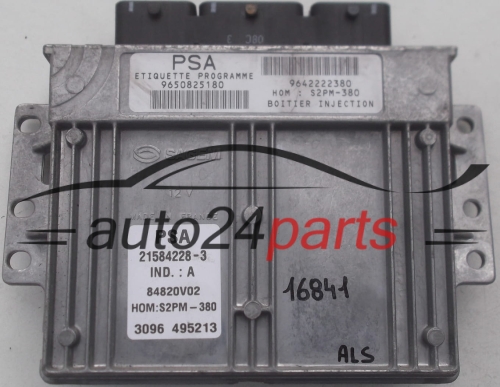 Μονάδα Ελέγχου Κινητήρα CITROEN C3 1.4 8V SAGEM 21584228-3, 215842283, 9650825180, 9642222380, 84820V02