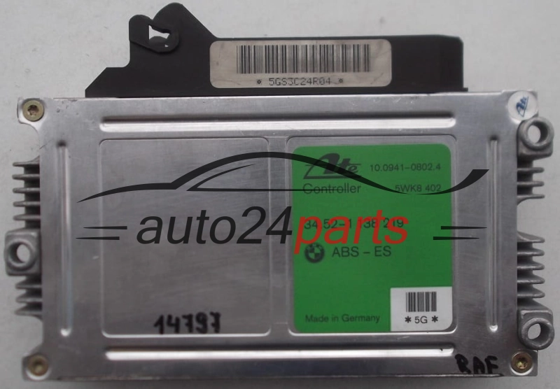 ECU CONTROLLER ABS BMW E36 ATE Controller 5WK8 402, 5WK8402, 10.0941-0802.4, 10094108024, 34.52-1 138 219, 34521138219