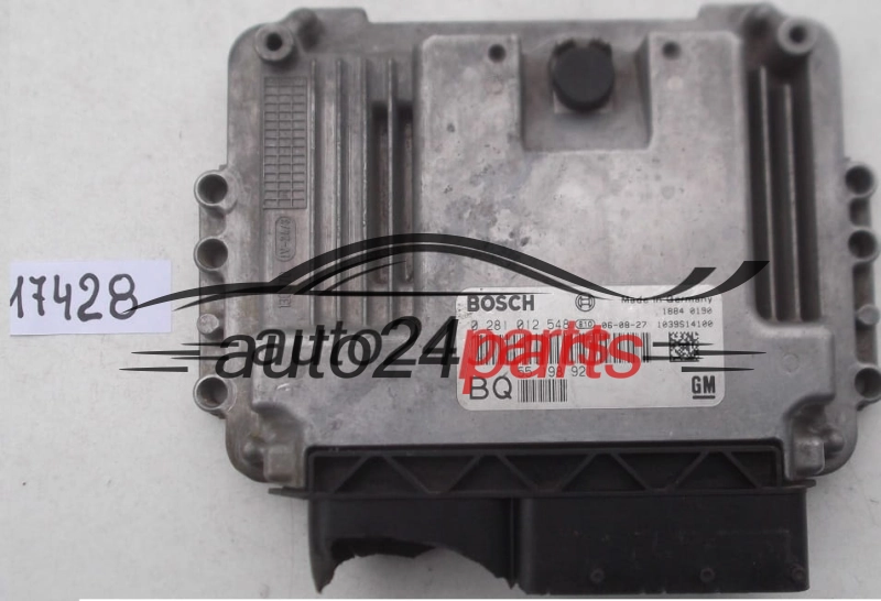 MOTORSTEUERGERÄT ECU STEUERGERAT OPEL ASTRA ZAFIRA 1.9 CDTI BOSCH 0 281 012 548, 0281012548, GM 55 198 921 BQ
