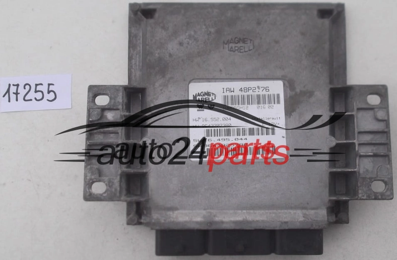 CALCULATEUR MOTEUR PEUGEOT 206 MAGNETI MARELLI IAW 48P2.76,  HW 16.552.004,  9643707380, SW 16.495.044, 9644925780 