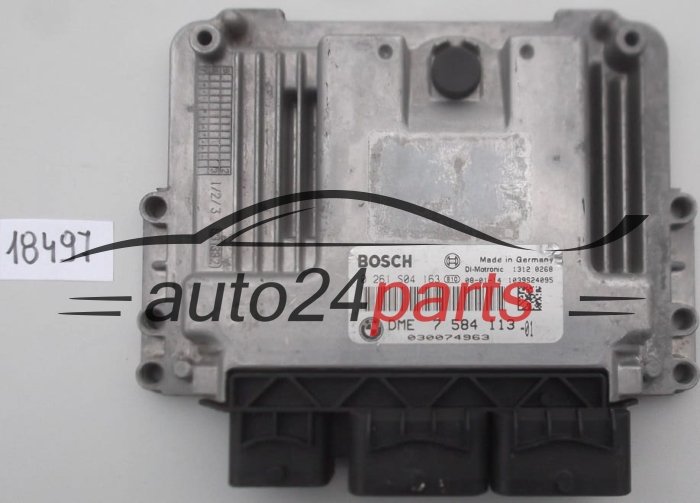 KOMPUTER STEROWNIK SILNIKA MINI COOPER 1.6, BOSCH 0 261 S04 163, BOSCH 0261S04163, DME 7 584 113, DME7584113, 030065268