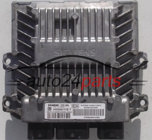 MOTORSTEUERGERÄT ECU STEUERGERÄT CITROEN PEUGEOT 1.4 HDI SIEMENS 5WS40111E-T, 5WS40111ET, SW9654925380, HW9648624280, SID804