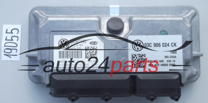 KOMPUTER STEROWNIK SILNIKA VW VOLKSWAGEN GOLF 1.4 03C906024CK, 03C 906 024 CK, 03C907445, 03C 907 445, BENZIN 4HV CGGA, MY2 4HV.CK 