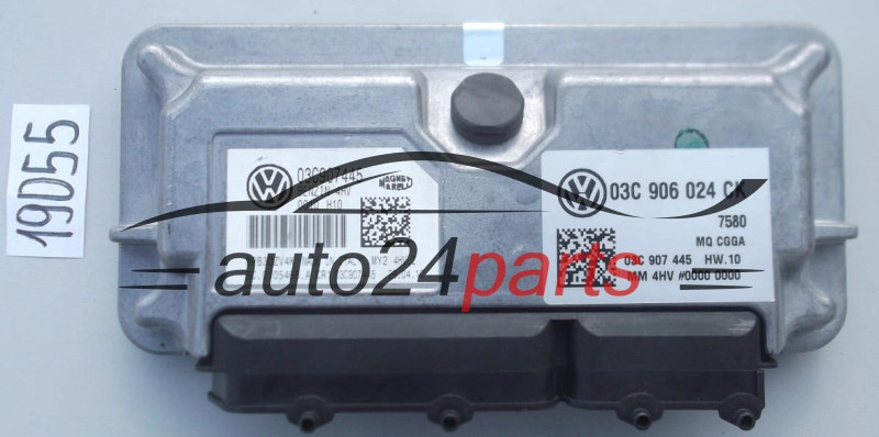 KOMPUTER STEROWNIK SILNIKA VW VOLKSWAGEN GOLF 1.4 03C906024CK, 03C 906 024 CK, 03C907445, 03C 907 445, BENZIN 4HV CGGA, MY2 4HV.CK 