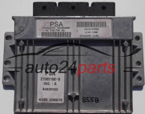 MOTORSTEUERGERÄT ECU STEUERGERÄT CITROEN PEUGEOT 1.4 Sagem 21585168-8, 215851688, PSA 96 570 185 80, 9657018580, 9649433980 