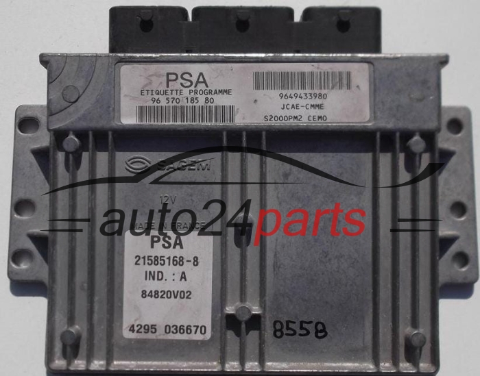 MOTORSTEUERGERÄT ECU STEUERGERÄT CITROEN PEUGEOT 1.4 Sagem 21585168-8