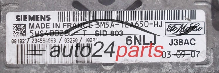 CENTRALINA DO MOTORE FORD FOCU C-MAX SIEMENS 5WS40028L-T