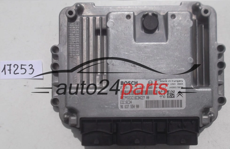 CENTRALINA DO MOTORE PEUGEOT 207 1.6 HDI BOSCH 0 281 013 868, 0281013868, 96 637 554 80, 9663755480, 9653958980, EDC16C34