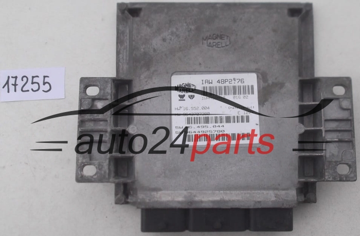 Μονάδα Ελέγχου Κινητήρα PEUGEOT 206 MAGNETI MARELLI IAW 48P2.76, IAW48P276, HW 16.552.004,  9643707380, SW 16.495.044, 16495044, 9644925780