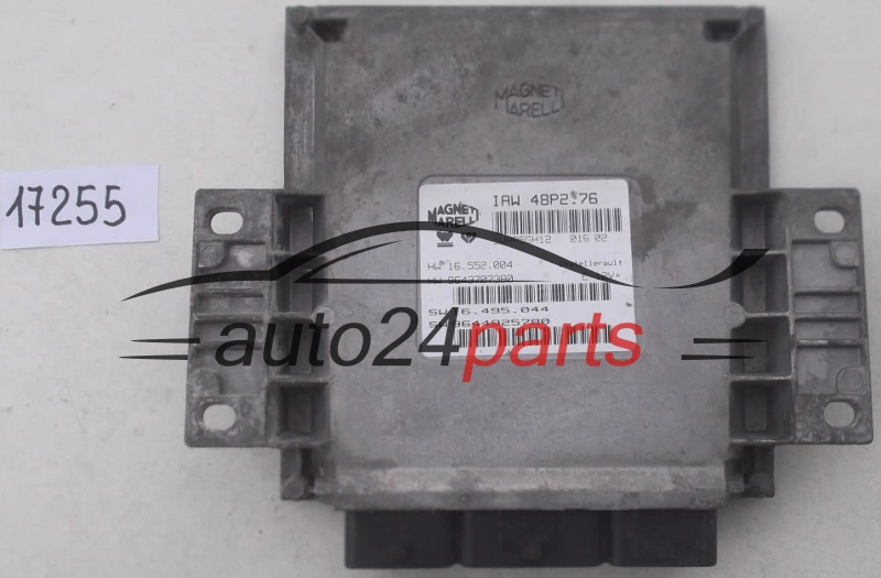 Μονάδα Ελέγχου Κινητήρα PEUGEOT 206 MAGNETI MARELLI IAW 48P2.76, IAW48P276, HW 16.552.004,  9643707380, SW 16.495.044, 16495044, 9644925780