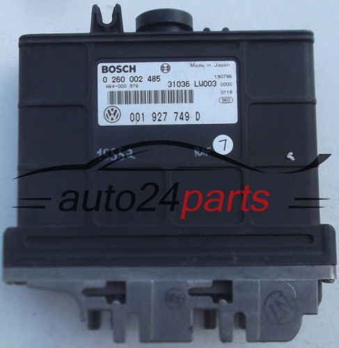 BOITE DE VITESSES AUTOMATIQUE VOLKSWAGEN POLO BOSCH 0 260 002 485, 0260002485, 001 927 749 D, 001927749D